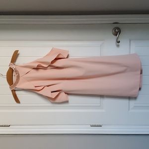Calvin Klein Peach Cold Shoulder Dress